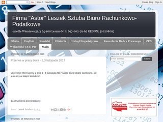 Podgląd firmaastorleszeksztuba.blogspot.com