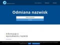Podgląd https://odmiananazwisk.pl/