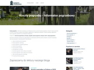 Podgląd Informator pogrzebowy - Koszty Pogrzebu