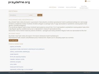 Podgląd https://przydatne.org/krzyżówka/
