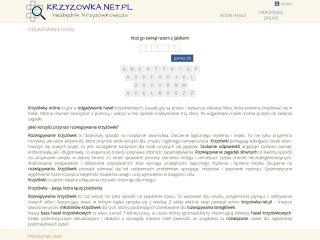 Podgląd krzyżówka online - gra w odgadywanie haseł
