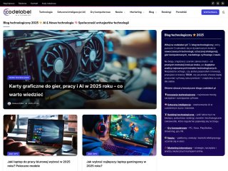 Podgląd codelabel.pl - popularny blog technologiczny