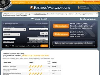 Podgląd rankingwarsztatow.pl