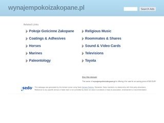 Podgląd wynajempokoizakopane.pl